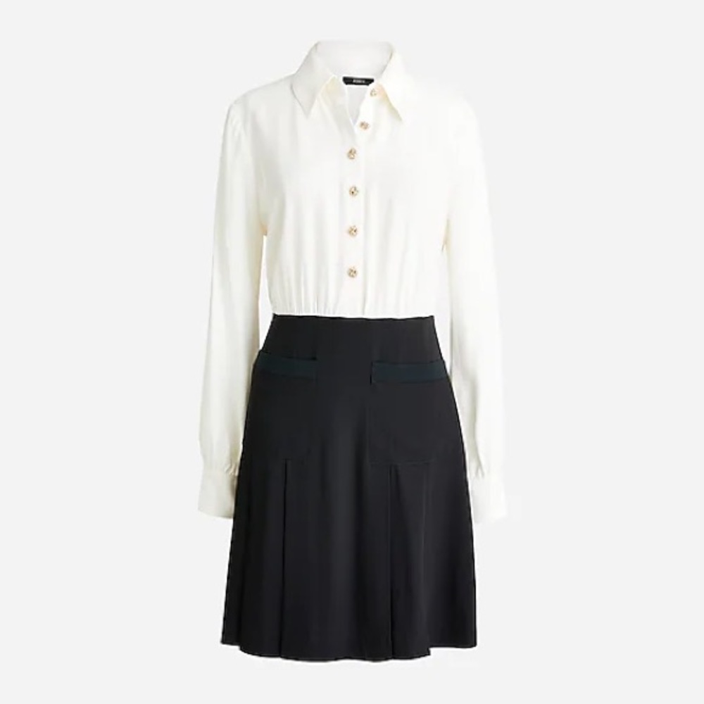 NWT J.Crew Black & White Dress - Size 14